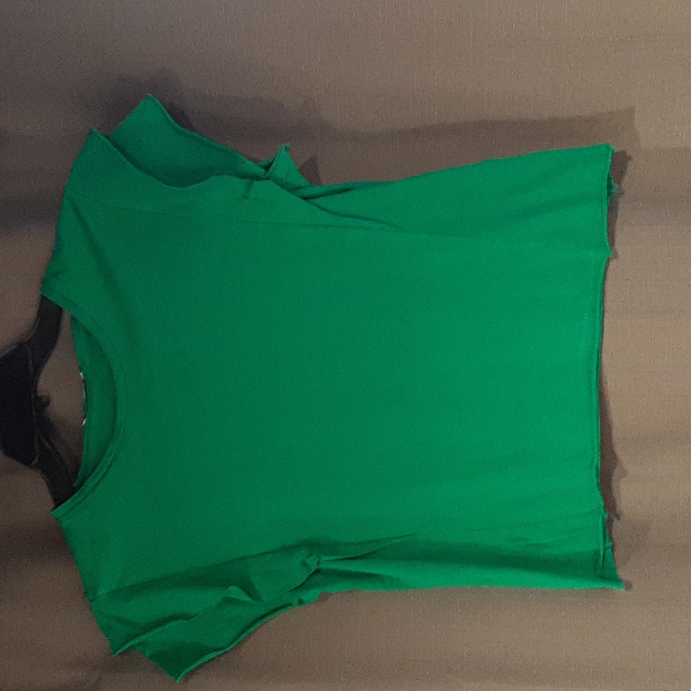 Green Ruffle Sleeve Zara T Shirt